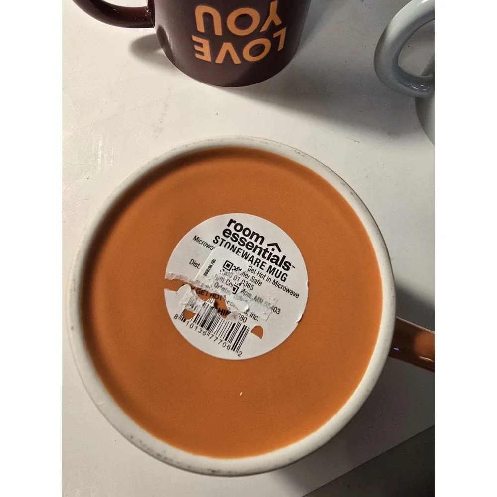 Room Essentials Stoneware Mug Sooo Fire Orange With White Letters 4